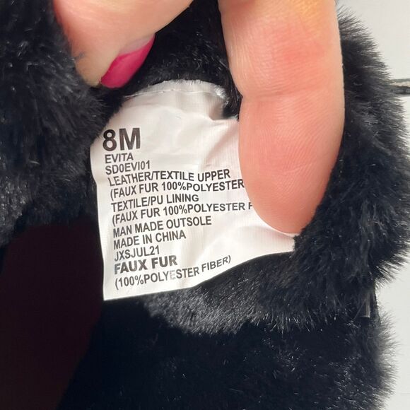 New Splendid Women's Evita Suede Faux Fur Trim Wedge Hiker Booties Sz 8M #451 - Picture 8 of 11